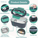 65W Electric Lunch Box Heater - Portable Food Warmer with Stainless Steel Tray Julia M Home & Kitchen
