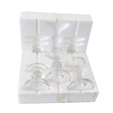 Glass Candle Holder Transparent Glass Set Candle Holder High Foot Crafts Wax Holder - Julia M LifeStyles