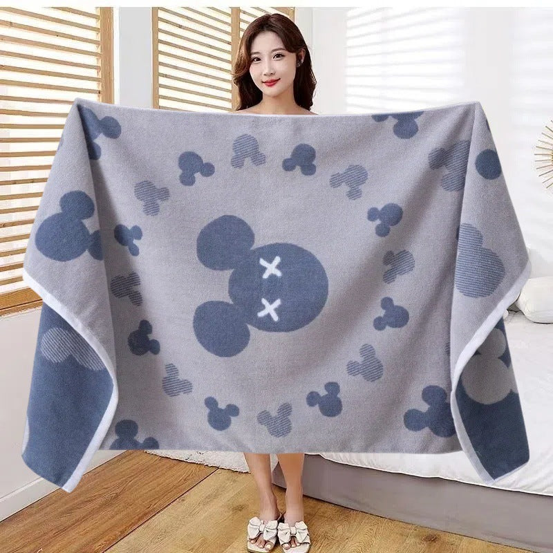 Pure Cotton Bath Towel - Soft and Absorbent Big Towel for Adults