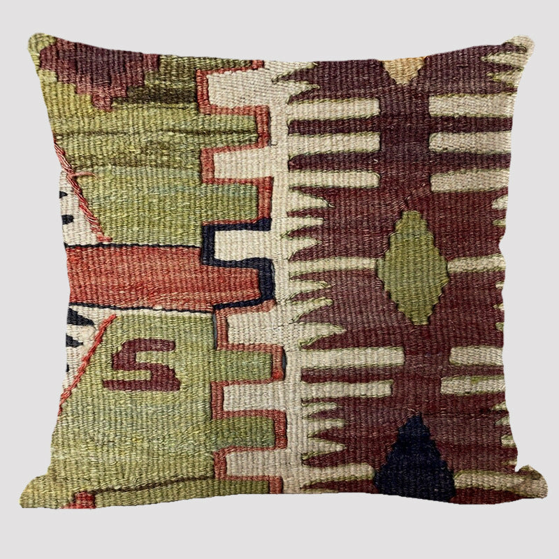 Bohemian Elegance: Linen Pillowcase in Ethnic Style