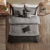 Madison Park Boone 7-Piece Faux Suede Comforter Set – King/California King