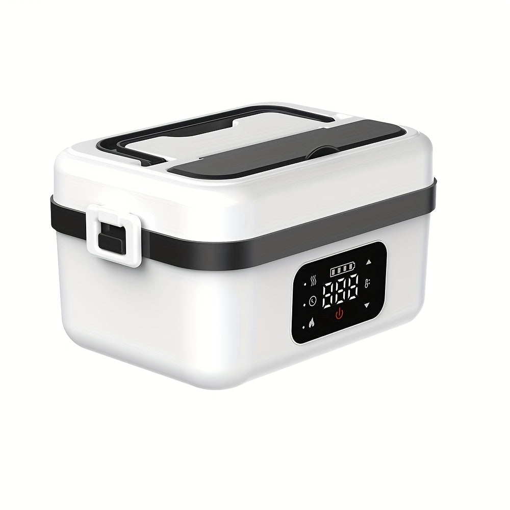 Wireless Electric Insulated Lunch Box - Built-in 8000mAh Battery, 60W Heating Lunch Box 33.81oz Stainless Steel Portable Food Heater, Can Be Used As A Power Bank To Charge Mobile Phones, Suitable For Travel, Cars, Truck Drive Julia M LifeStyles