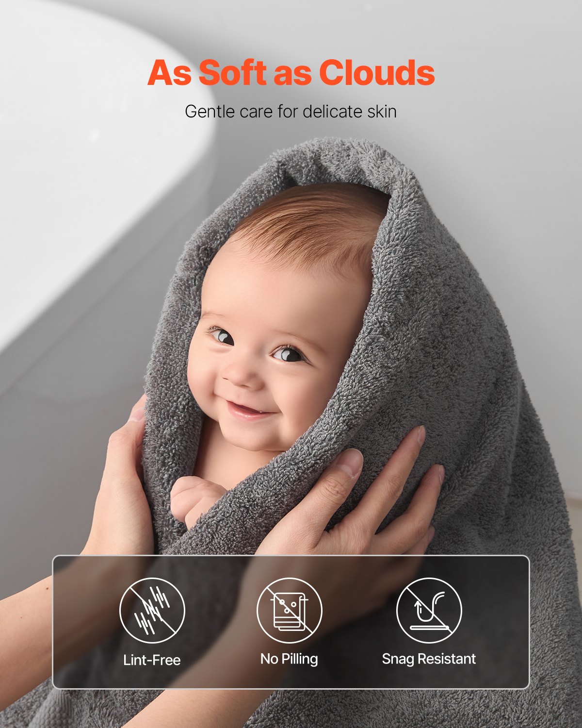 6-Piece Towel Set 600 GSM  Cotton Soft Towels For Bathroom Gym Hotel Spa