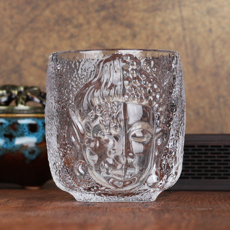 Japanese Crystal Glass Tea Cup with Elegant Colored Glaze – 140ML