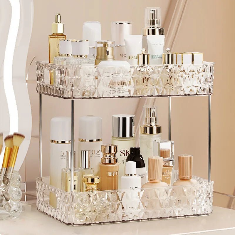 Bathroom Organizer Shelf Home Kitchen Acryl Storage Rack Large Capacity Skincare Cosmetic Liptick Shampoo Desktop Holder - Julia M LifeStyles