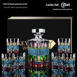 Painted Crystal Glass Liquor Glass Set - High-grade Wine Set