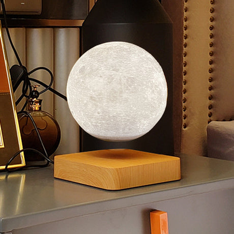 Lunar Miracle - Magnetic Levitating Moon Lamp with 3D Printed Craters - Mesmerizing Night Light for Bedroom, Office & Home Decor - 3 Color Modes, Creates a Futuristic Ambiance