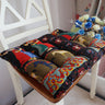 Dark Retro Southeast Asian Cotton Linen Luxurious Chair Cushion