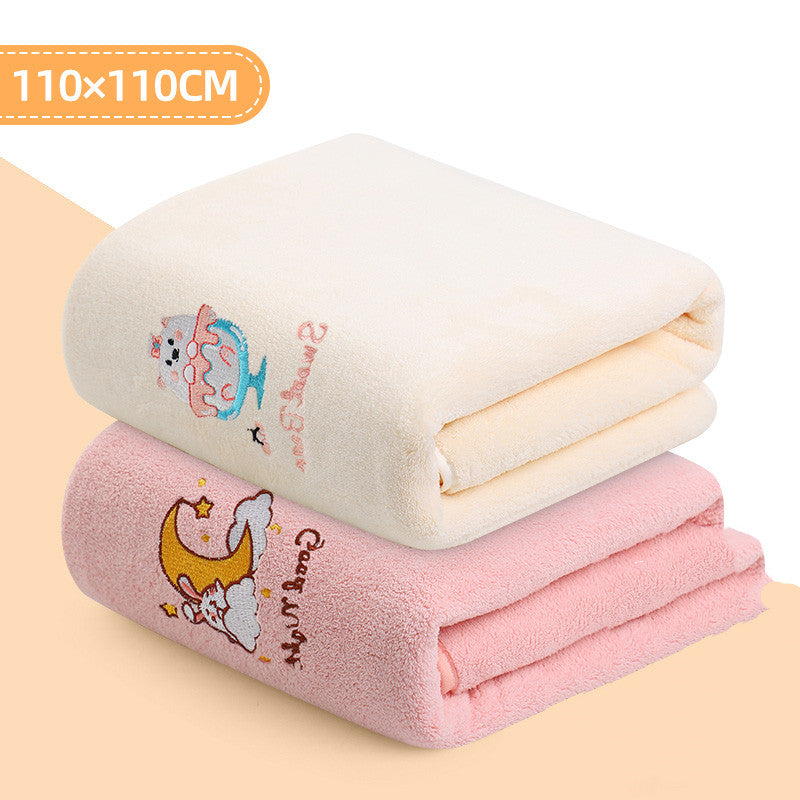 Premium Ultra-Absorbent Baby Cotton Bath Towel for Ages 1-4 Months