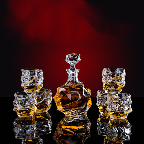 Thickened Whiskey Glass Set – Elegant European Crystal Wine Collection