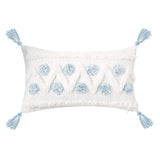 Blue Geometric Tufted Bohemian Pillow Covers Tassels Lengthen Bedroom Sofa Pillow Case For Living Room Sofa Home Decoration - Julia M LifeStyles