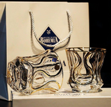 Bohemia Crystal Gold Whiskey & Wine Glass Set Julia M LifeStyles