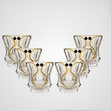 Bohemia Crystal Gold Whiskey & Wine Glass Set Julia M LifeStyles