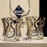 Bohemia Crystal Gold Whiskey & Wine Glass Set Julia M LifeStyles