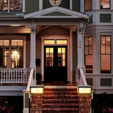 12-Inch Black Solar Powered LED Post Cap Light - Elegant Modern Outdoor Lighting Solution