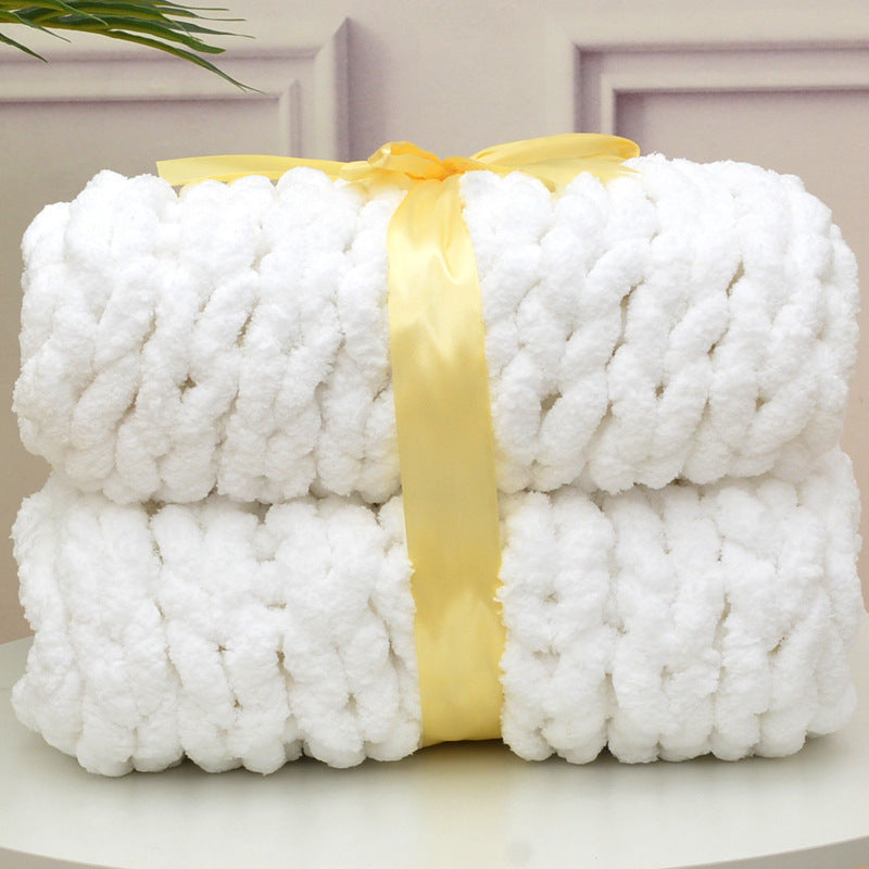Handmade Thick Wool Woven Blanket in Various Colors