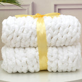 Handmade Thick Wool Woven Blanket in Various Colors