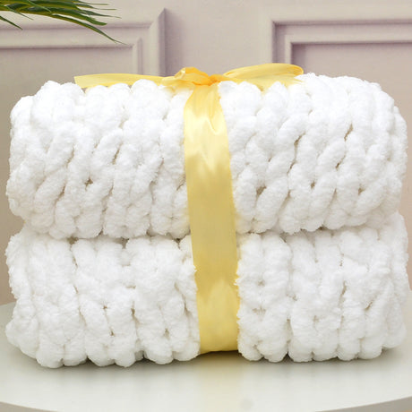 Handmade Thick Wool Woven Blanket in Various Colors