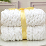 Handmade Thick Wool Woven Blanket in Various Colors