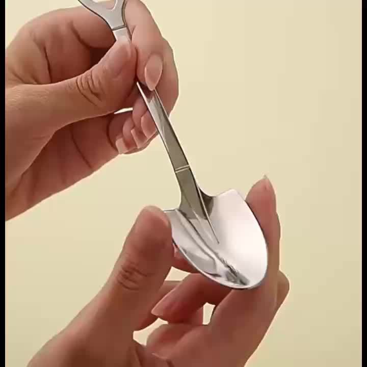 A set of 5 stainless steel ice cream spoons, creative shovel design, suitable for dessert, tea, coffee, family, kitchen, restaurant Julia M LifeStyles