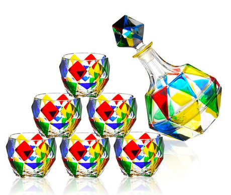 Painted Crystal Glass Liquor Glass Set - High-grade Wine Set