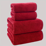 4-Piece Coral Fleece Bath Towel Set