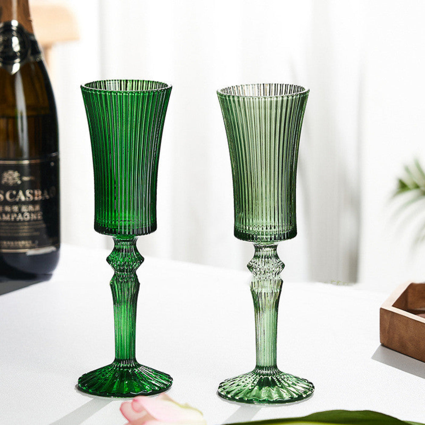 Mild Luxury Retro 140ml Striped Glass Goblet