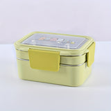 1pc Programmable Stainless Steel Lunch Box with Grids, Leakproof Bento Container, Dishwasher Safe, Rectangle Food Storage for Office, School, Canteen, Home Kitchen - No Electricity Needed,Back to School Julia M LifeStyles