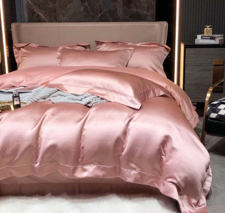 Luxury Retro Style Black Gold Jacquard Cotton Bed Set