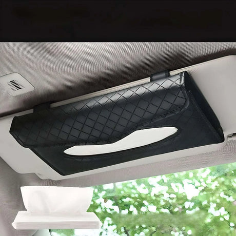 Car Tissue Box Holder Car Tissue Box Holder 3256803012503587-black with clip Facial tissue holders 29
