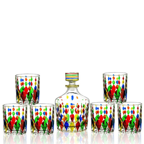 Painted Crystal Glass Liquor Glass Set - High-grade Wine Set