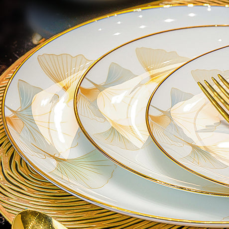 Stylish Ceramic Bowl And Dish Set - 24-Piece Gift Set