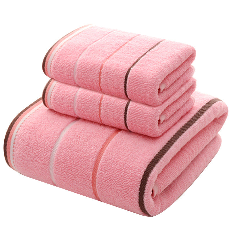 Pure Cotton Luxury Three-Piece Towel Set – Soft, Thick, Elegant