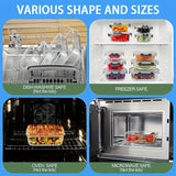 24pcs (12 Containers 12 Lids) Glass Food Storage Containers with Lids, Meal Prep, Pantry Kitchen Lunch Storage Containers, Leak Proof, Sealed Glass Lunch Box for Microwave, Oven, Fridge And Dishwasher Julia M LifeStyles