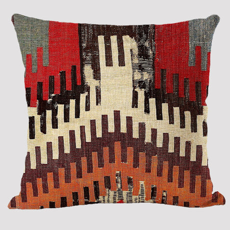 Bohemian Elegance: Linen Pillowcase in Ethnic Style