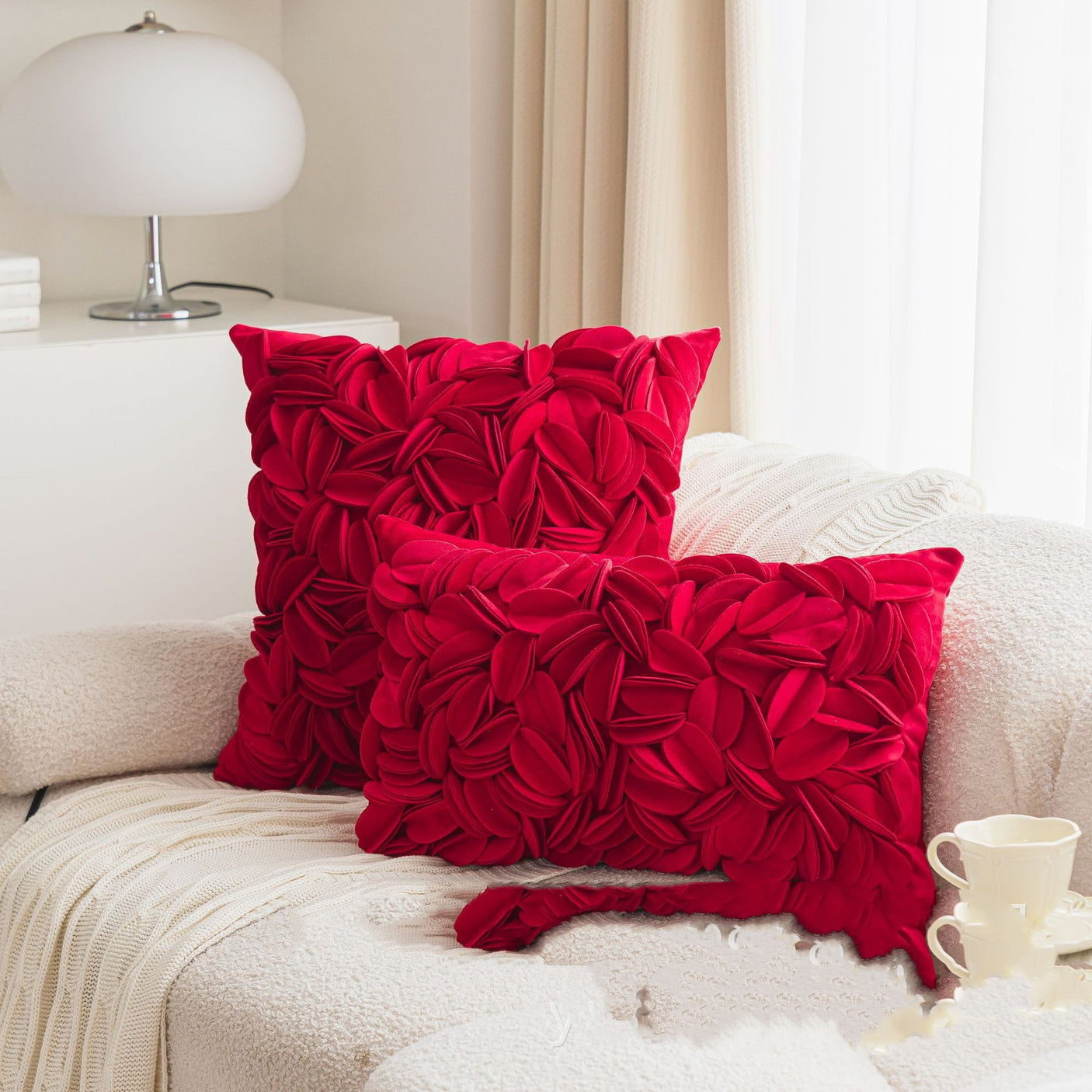 Ins Style Luxurious Dutch Velvet Handmade Pillowcase Cover 45x45cm / 30x50cm