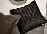 Classy Modern Italian Luxury Couch Pillow with Brown Stitching - Julia M LifeStyles