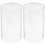 Clear Glass Tube Candleholder Shades - Set of 2 - Julia M LifeStyles
