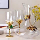 Elegant Crystal Red Wine Decanter Set with Cups - Julia M LifeStyles