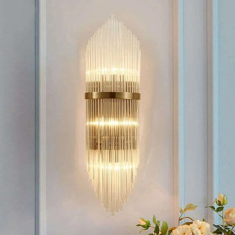 LED Crystal Wall Lamp LED Crystal Wall Lamp 3256804526151310-H70xW20cm-Warm white wall light fixtures 170