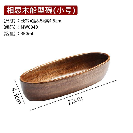 CZSAE Wooden Boat-shaped Fruit & Nut Bowl 🌳 - Julia M LifeStyles