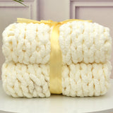 Handmade Thick Wool Woven Blanket in Various Colors