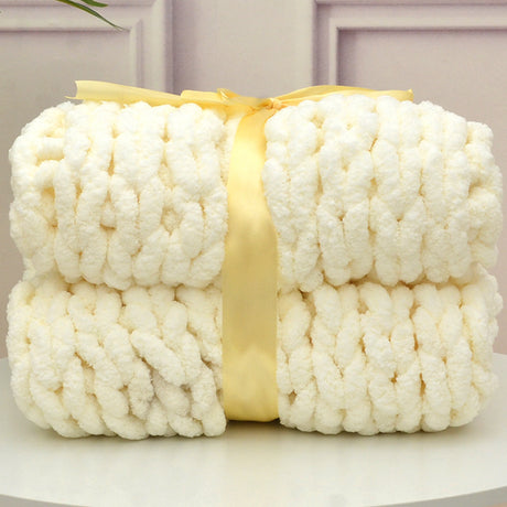 Handmade Thick Wool Woven Blanket in Various Colors