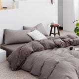 Cotton Simple Knitted Jacquard Quilt Cover Bedding Set