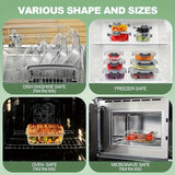 12pcs Glass Food Storage Containers with Leak-Proof Airtight Snap-Lock Lids - Microwave, Oven, Freezer & Dishwasher Safe Square Meal Prep Containers for Lunch, Pantry & Leftovers - Reusable Space-Saving Kitchen Organizers, Ki - Julia M LifeStyles