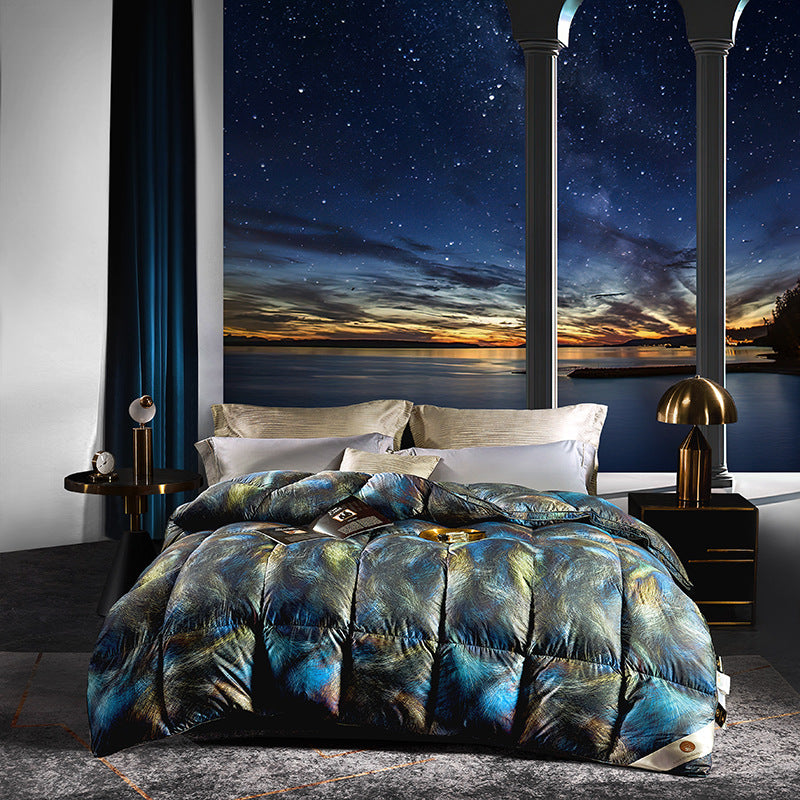Luxurious 3D Printed All-Season White Goose Down Quilt