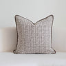 Light-luxury Brown-toned Piping Cushion Patchwork Lumbar Pillowcase