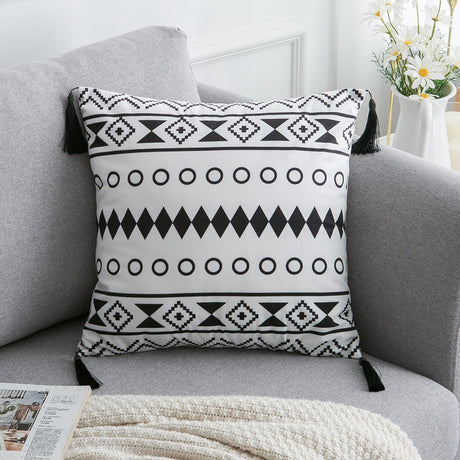 Bohemian Elegance Plush Throw Pillow Cover 30x50cm & 45x45cm