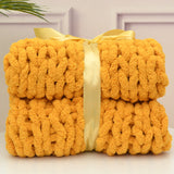 Handmade Thick Wool Woven Blanket in Various Colors