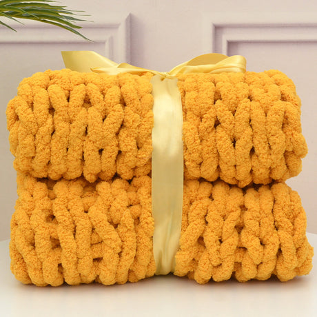 Handmade Thick Wool Woven Blanket in Various Colors